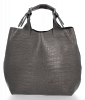 Kožené kabelka shopper bag Vittoria Gotti šedá VG804